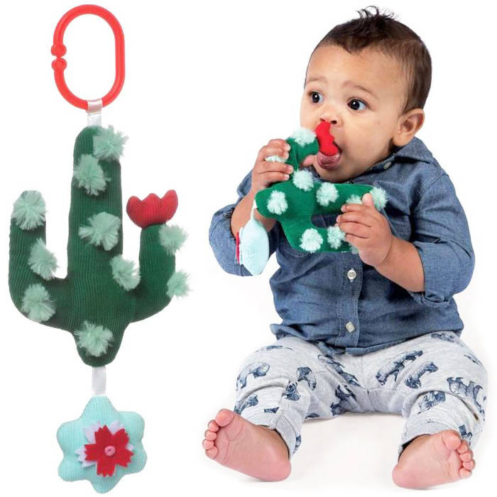 Zawieszka do wózka miękki kaktus z grzechotką, 216370-Manhattan Toy, zabawki dla niemowląt