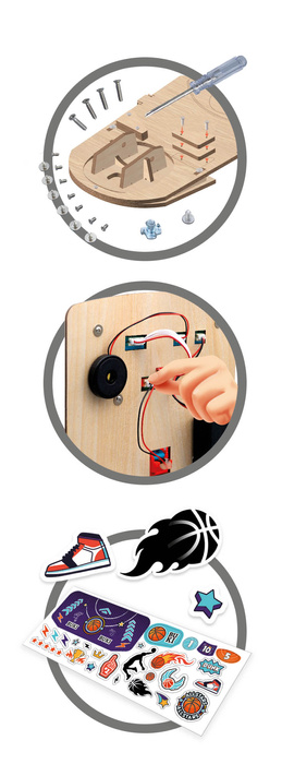 Elektroniczna mini koszykówka z grami Buki 2151