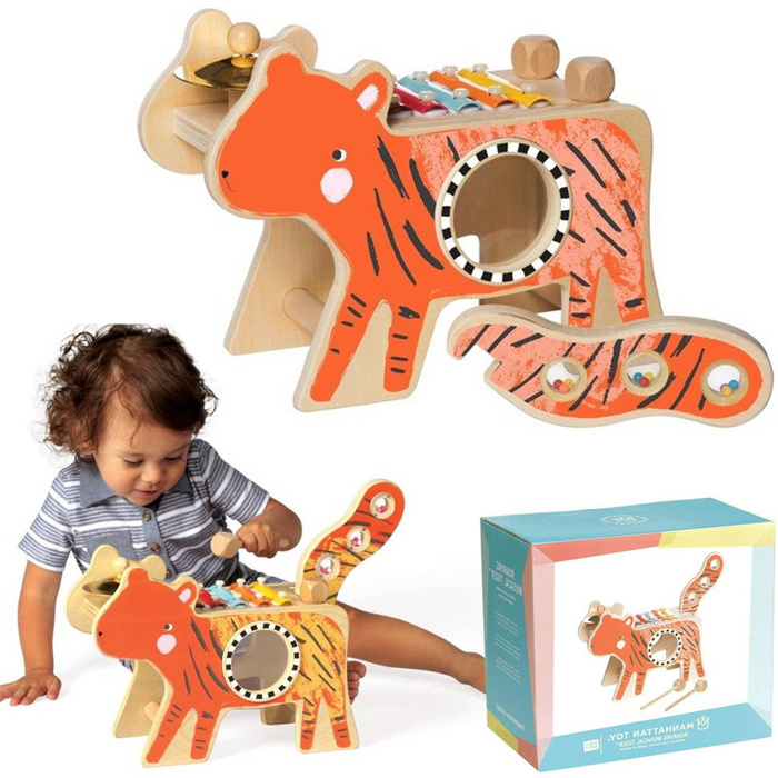 Kostka edukacyjna Tygrys 216580-Manhattan Toy, instrumenty dla dzieci