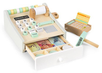 Drewniana kasa dla dzieci z czytnikiem kart 246256 Daisy, zabawa w sklep