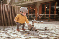 SCOOTANDRIDE Highwaykick 1 Lifestyle 2w1 Jeździk i hulajnoga z zamykanym schowkiem 1-5 lat Brown Lines 96605