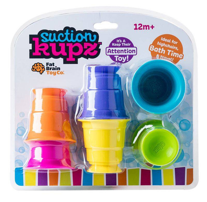 SIlikonowe przyssawki Kubeczki Suction Kupz FA183-1 Fat Brain Toys, zabawki motoryczne