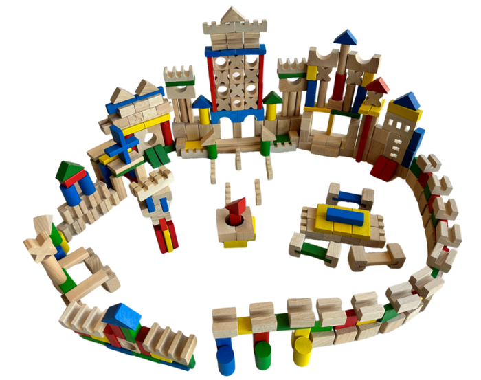 Klocki drewniane zestaw 300 elementów Mumbee 53324