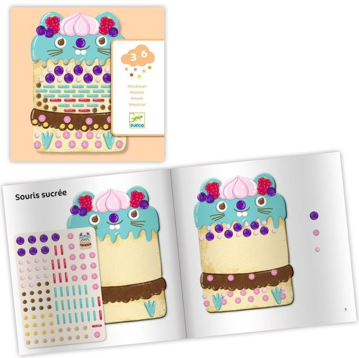 Zestaw artystyczny mozaiki dla maluchów Ciasteczka Djeco DJ00075