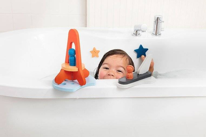 Piankowe puzzle do kąpieli 3D Quutopia Wyprawa na księżyc 172123-Quut, zabawki do kąpieli