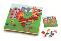 Kolorowa mozaika - układanka drewniana, DJ08137-Djeco, układanki dla dzieci