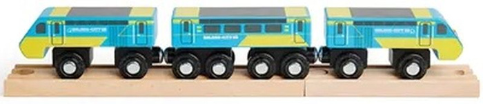 Drewniany pociąg do kolejki dla dzieci Intercity Bigjigs Rail BJT502