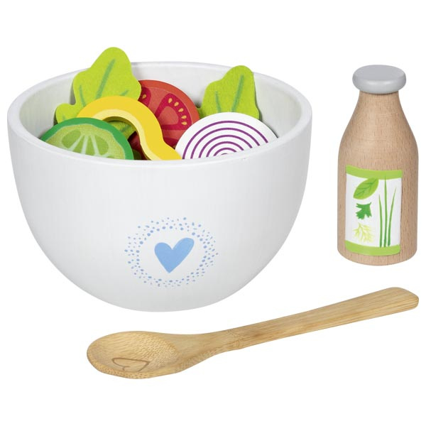Drewniany zestaw do przygotowania sałatki Vitalbowl 24 el Goki 51446