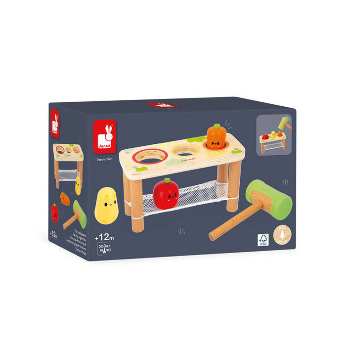 Wbijanka przebijanka z młotkiem Warzywa Farma J03309 Janod