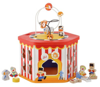 Drewniana kostka edukacyjna Cyrk 83064-Sevi, zabawka motoryczna