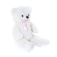 Duży pluszowy miś Lily 78 cm biały z różową kokardką Rappa 210790
