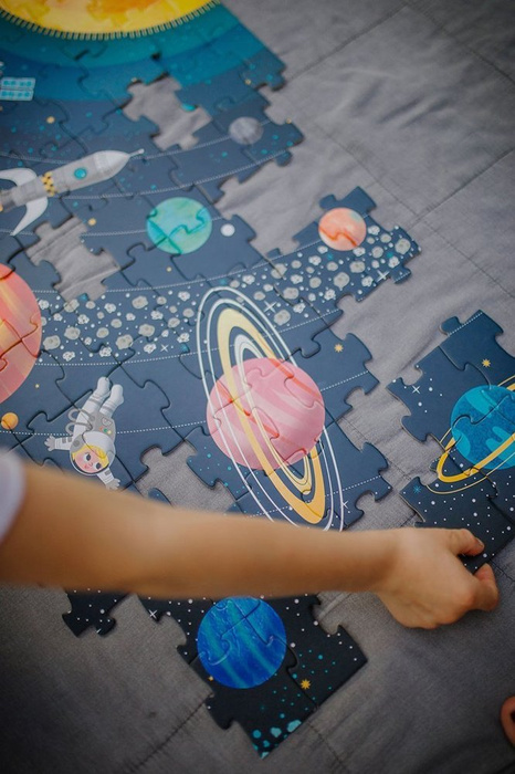 Puzzle edukacyjne Układ słoneczny 100 elementów 5+, Janod J02678