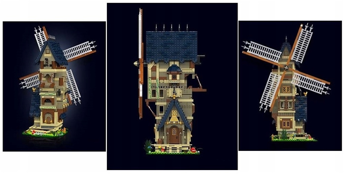 Wiatrak kreatywny Zestaw klocków do budowy Mould King 10060 Średniowieczna Europa 1584 szt.