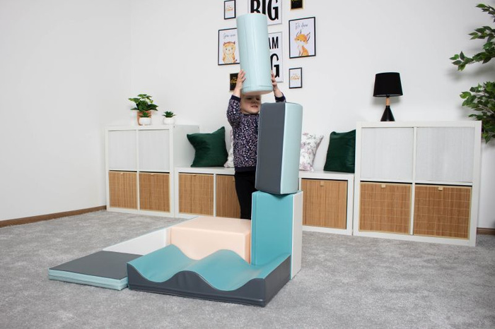 Klocki piankowe IGLU Soft Play Discoverer pastelowy SET_34_02 domowy plac zabaw