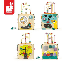 Wielofunkcyjna kostka edukacyjna z pętlą duża J08256- Janod, zabawki rozwojowe