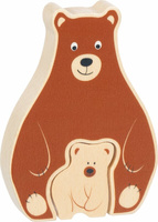 Układanka drewniana figurka Duży i mały Niedźwiedź Goki 57332
