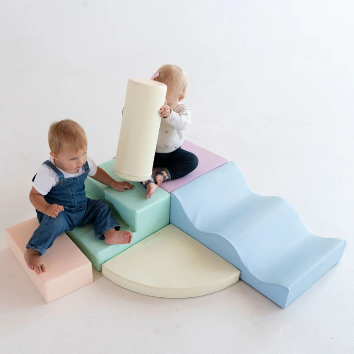 Klocki piankowe IGLU Soft Play Explorer pastelowy SET_28_04 domowy plac zabaw