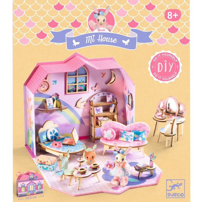 Mini domek dla lalek drewniany Zrób to sam Mi House Rosie Djeco DJ08033