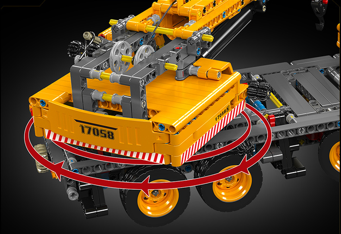 Klocki konstrukcyjne Mould King 17058 Zestaw do budowy modelu dźwigu mobilnego 997 elementów