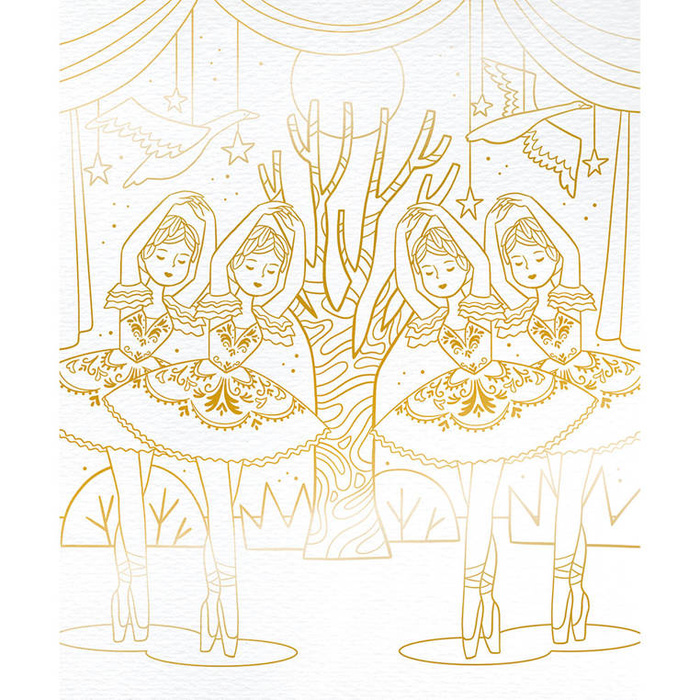 Zestaw kreatywny Złote kontury Tancerki Janod J07964