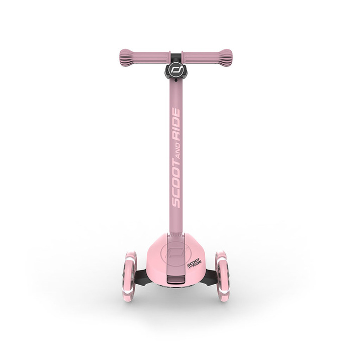 SCOOTANDRIDE Highwaykick 3S Hulajnoga z systemem sterowania 2w1 i kółkami LED składana 3+ Rose