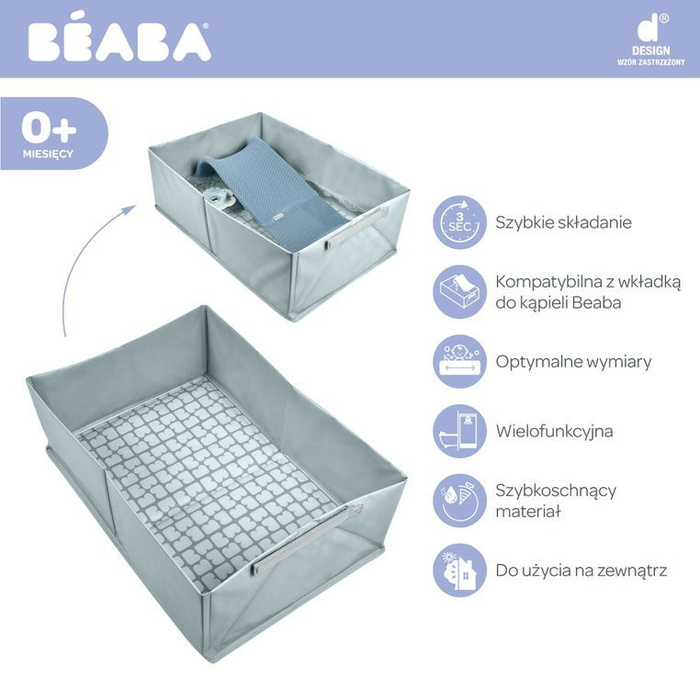 Składana wanienka Cameleo Pop Up Bath Green Blue Beaba 920372