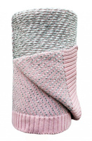 Oddychający koc bawełniany z wełną Różowy LL4834-Lullalove, kocyki dla dzieci