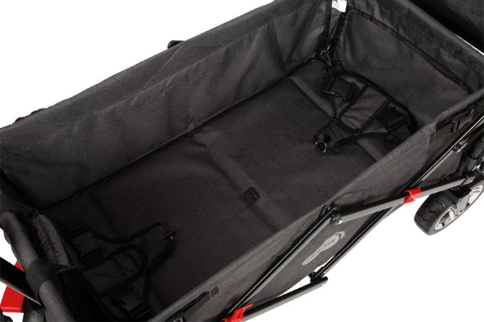 Przyczepka wózek do ciągnięcia dla dzieci z osłoną przeciwdeszczową i składanym daszkiem Small Foot 12729