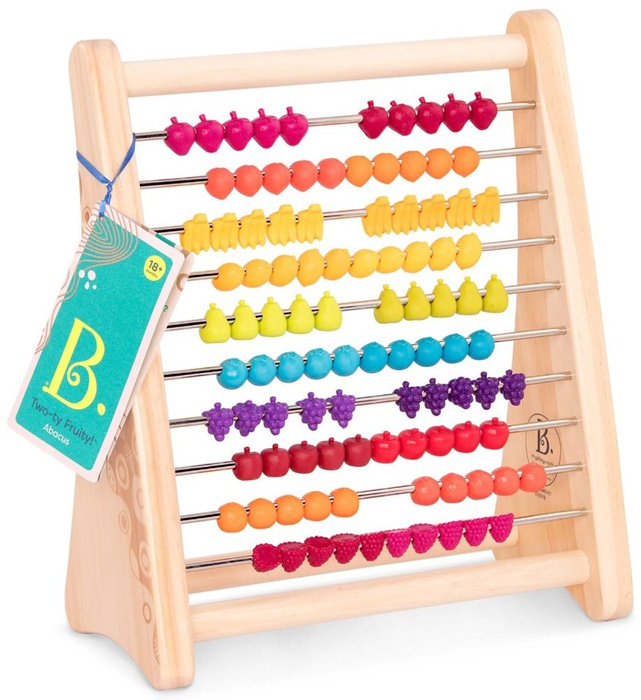 Drewniane liczydło sensoryczne z owocami Two-ty Fruity B.Toys BX1778Z