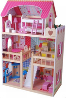 Luksusowy domek dla lalek z drewna - zabawki dla dziewczynek