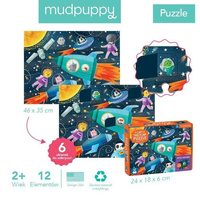 Tekturowe puzzle z okienkami Kosmos 12 el MP65759-Mudpuppy, puzzle dla dzieci
