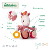 Przytulanka aktywizująca wielofunkcyjna Jednorożec Lena Lilliputiens 83555