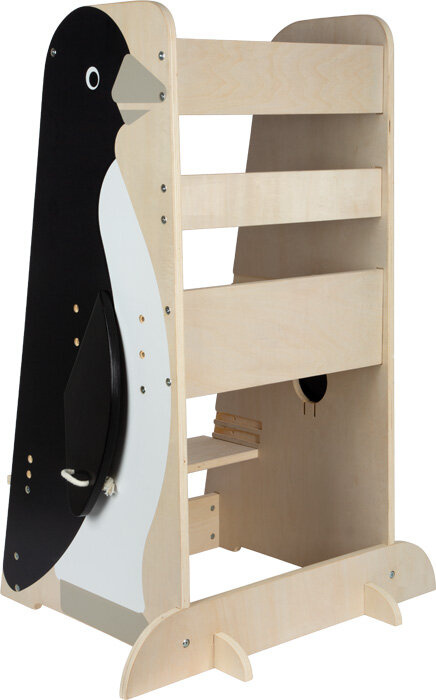 Pomocnik kuchenny dla dzieci Pingwin Wildlife Small Foot 12455 Kitchen helper drewniany