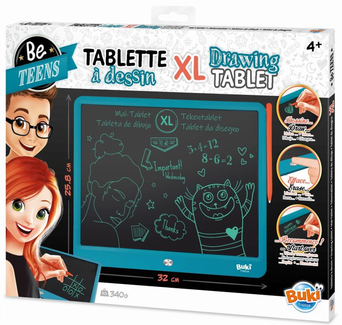 Tablet XL do rysowania i zabawy niebieski TD002 Buki tablica edukacyjna