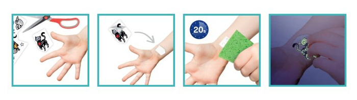 Tatuaże świecące w ciemności 75 szt Buki TA008