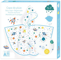 Transparentna pelerynka przeciwdeszczowa dla dzieci kosmiczna rakieta Djeco DD04683