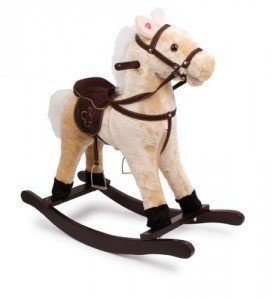 Konik na biegunach z miękkiego pluszu z dźwiękiem, small foot design