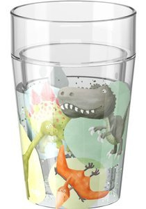 Kubek dla dzieci z płynnym brokatem Dino świat HB305140-Haba, naczynia i akcesoria
