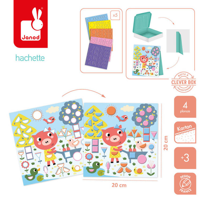 Zestaw kreatywny Naklejki geometryczne My arts crafts Janod J07740