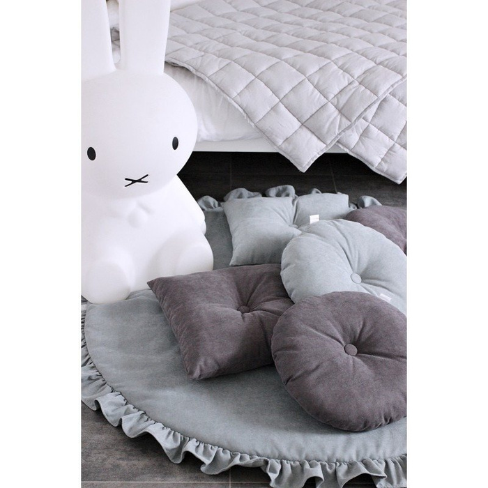 Lniana mata z falbanką denim PN13225-Cotton Sweets, pokój dziecka