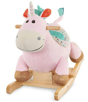 Pluszowy koń na biegunach jednorożec gwiazda Rodeo Rocker Cleo B.Toys BX1936Z