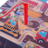 Labirynt magnetyczny dla dzieci Na budowie 34009-Bigjigs Toys, magnetyczne gry zręcznościowe dla najmłodszych 