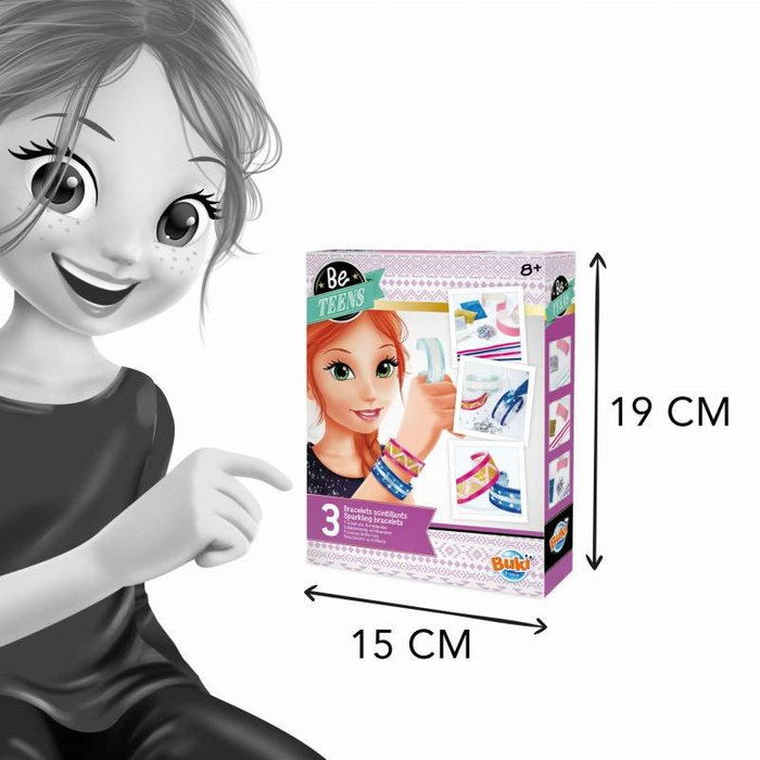 Zrób to sam - BROKATOWE BRANSOLETKI BE204-Buki, zestawy kreatywne dla dzieci