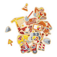Magnesy drewniane Plac budowy 24 szt. Janod J09647
