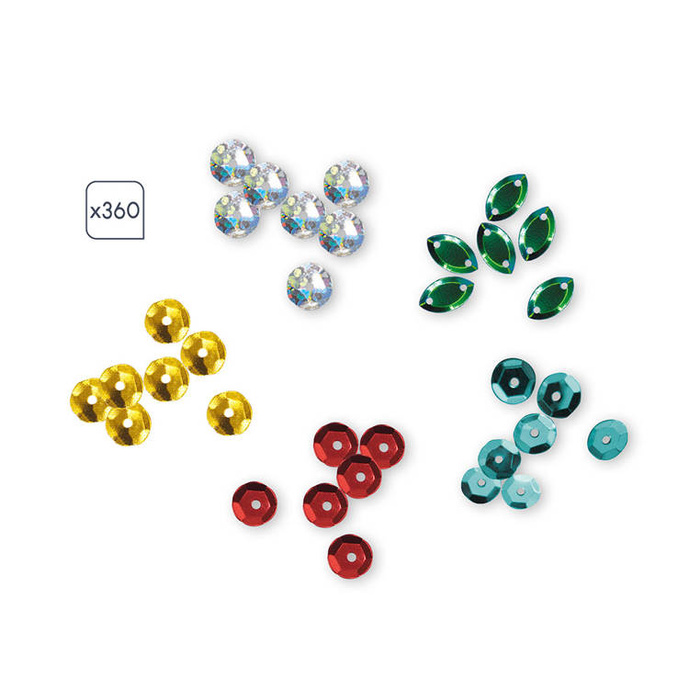 Zestaw kreatywny ozdabianie Cekinami Smoki Janod J07921