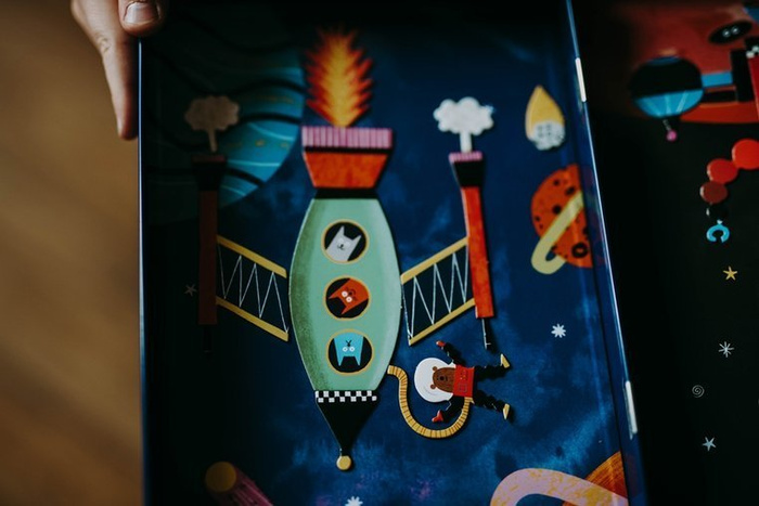 Kreatywna układanka magnetyczna Rakiety kosmiczne MP63823-Mudpuppy, zestawy kreatywne