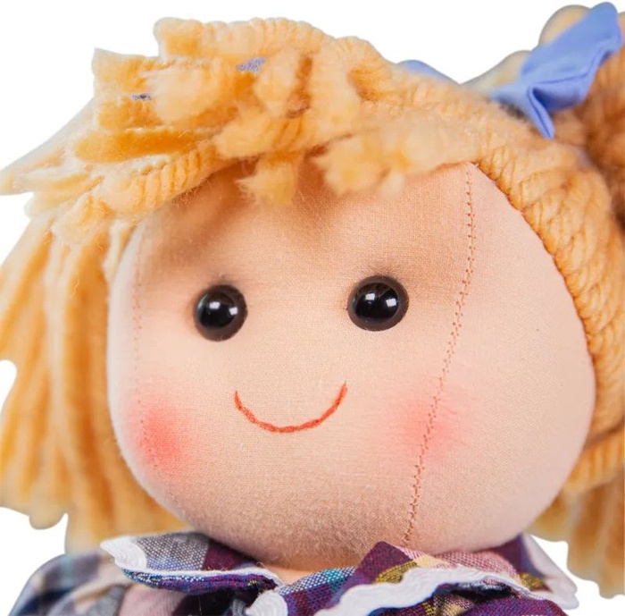 Szmaciana laleczka dla dzieci Karolina 34 cm Bigjigs BJD016