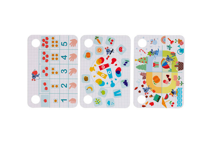 Drewniana wielofunkcyjna rozkładana Szkoła z 3 figurkami i akcesoriami 83422 Lilliputiens