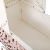 Wózek retro dla lalek Doll Pram Retro Rattan Rose Astrup 84180