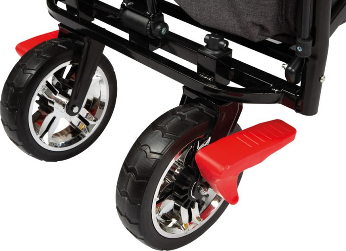 Przyczepka wózek do ciągnięcia dla dzieci z osłoną przeciwdeszczową i składanym daszkiem Small Foot 12729